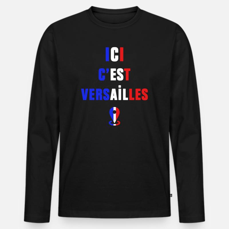 Das ist Versailles - Männer Premium Bio Langarmshirt - Schwarz