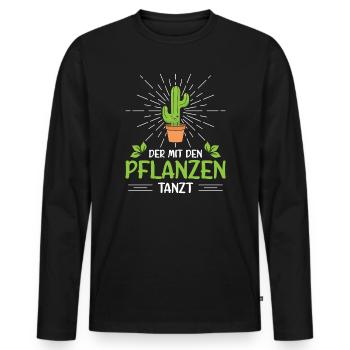 Garden Gardener Gardening Gardening Gardening Gardening - Men's Premium Organic Long Sleeve Shirt - black - Front - Nico (187cm)