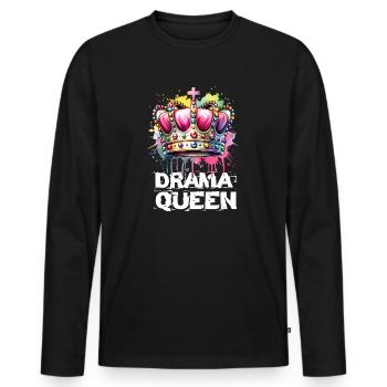 Königin Von Allem Mit Attitüde Und Stil - Männer Premium Bio Langarmshirt - Schwarz - Vorne - Nico (187cm)