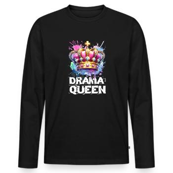 Königin Von Allem Mit Attitüde Und Stil - Men's Premium Organic Long Sleeve Shirt - black - Front - Nico (187cm)