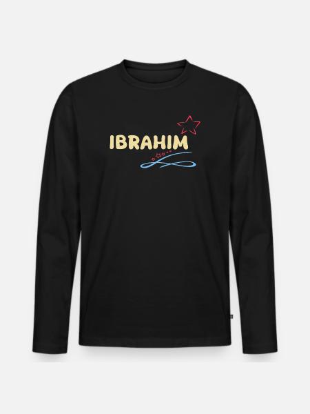 Gift Ibrahim - Men's Premium Organic Long Sleeve Shirt - black