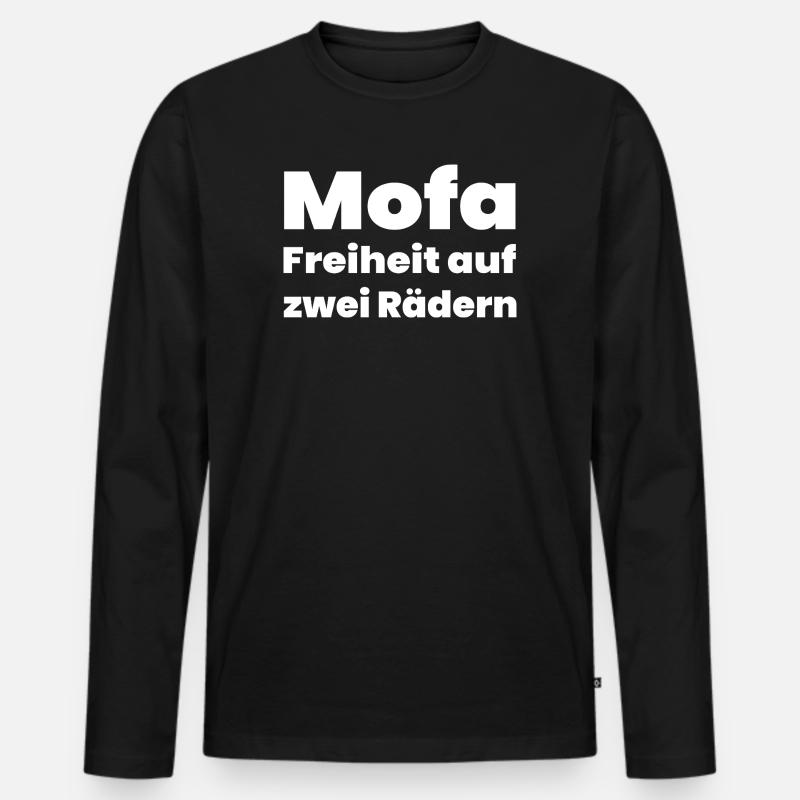Mofa - Männer Premium Bio Langarmshirt - Schwarz