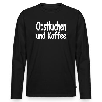 Gâteau - T-shirt manches longues Premium bio Homme - noir - Devant - Nico (187cm)