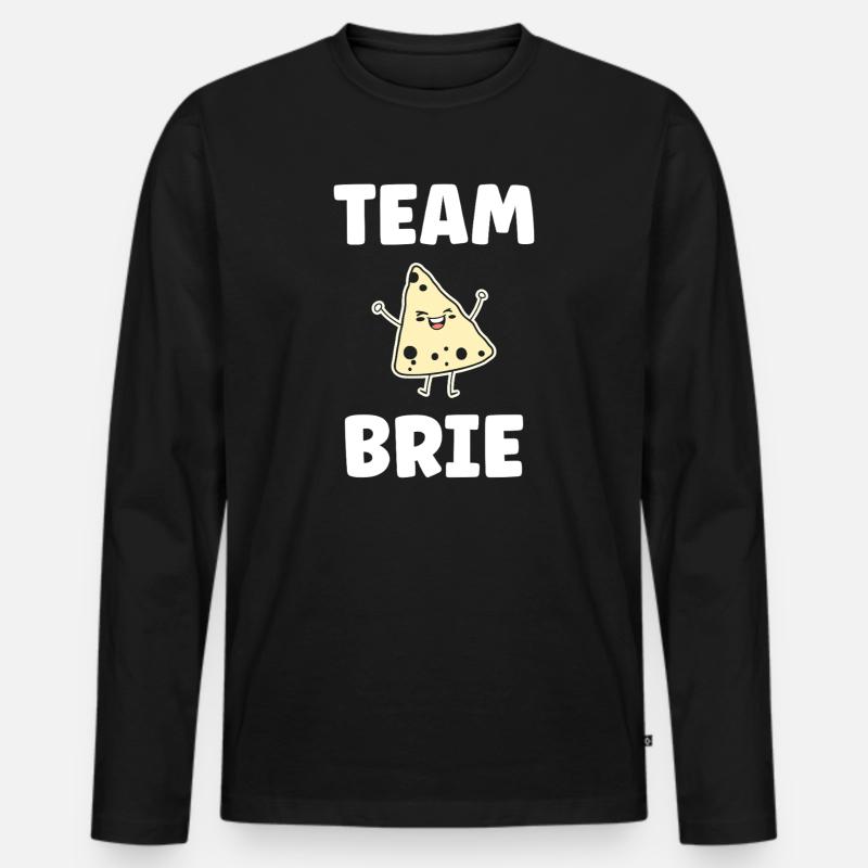 Humor Brie-Käse - Männer Premium Bio Langarmshirt - Schwarz