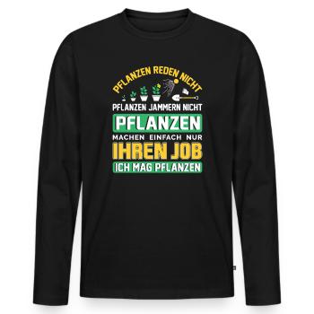 Garden Gardener Gardening Gardening Gardening Gardening - Men's Premium Organic Long Sleeve Shirt - black - Front - Nico (187cm)