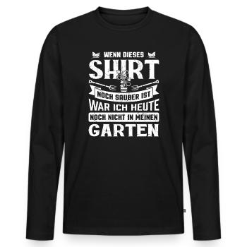 Garden Gardener Gardening Gardening Gardening Gardening - Men's Premium Organic Long Sleeve Shirt - black - Front - Nico (187cm)