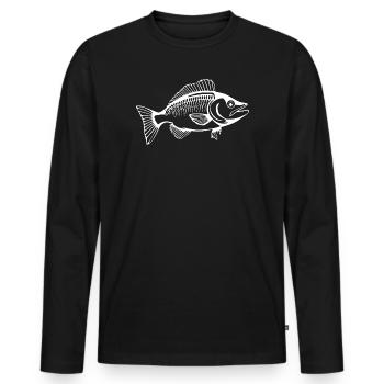 Fish Angler T-shirt Cadeau Angler - T-shirt manches longues Premium bio Homme - noir - Devant - Nico (187cm)