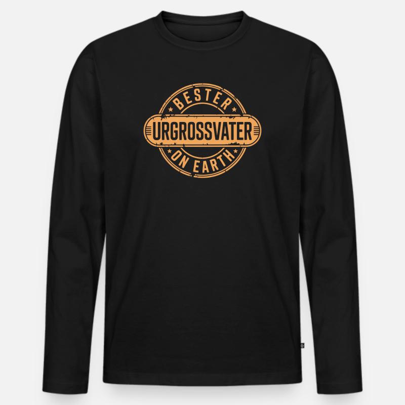 Bester Urgrossvater - Männer Premium Bio Langarmshirt - Schwarz