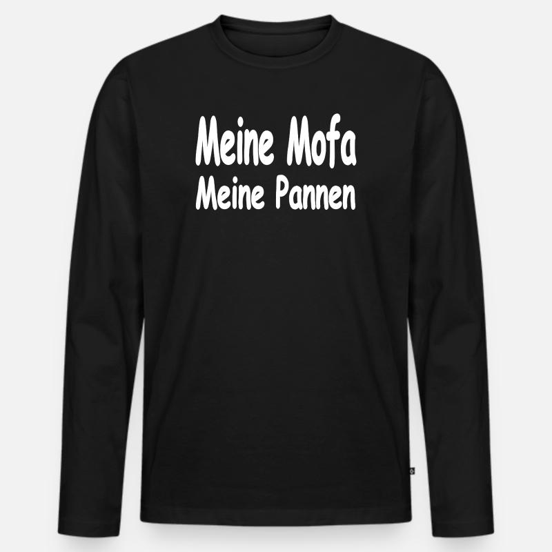 Mofa - Männer Premium Bio Langarmshirt - Schwarz
