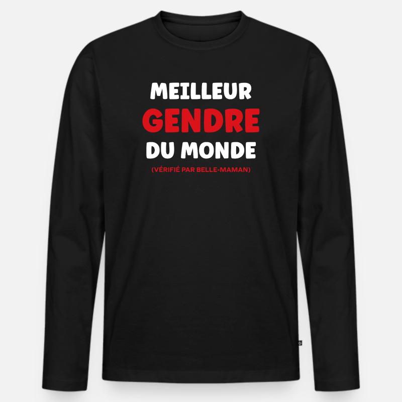 Schwiegersohn - Männer Premium Bio Langarmshirt - Schwarz