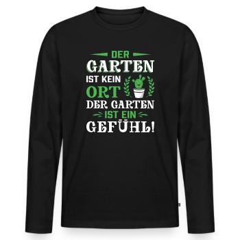 Garden Gardener Gardening Gardening Gardening Gardening - Men's Premium Organic Long Sleeve Shirt - black - Front - Nico (187cm)