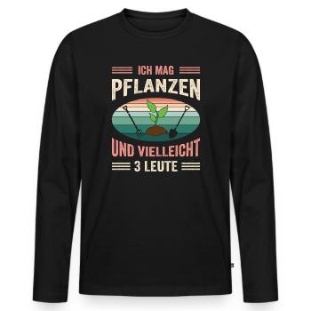 Garden Gardener Gardening Gardening Gardening Gardening - Men's Premium Organic Long Sleeve Shirt - black - Front - Nico (187cm)