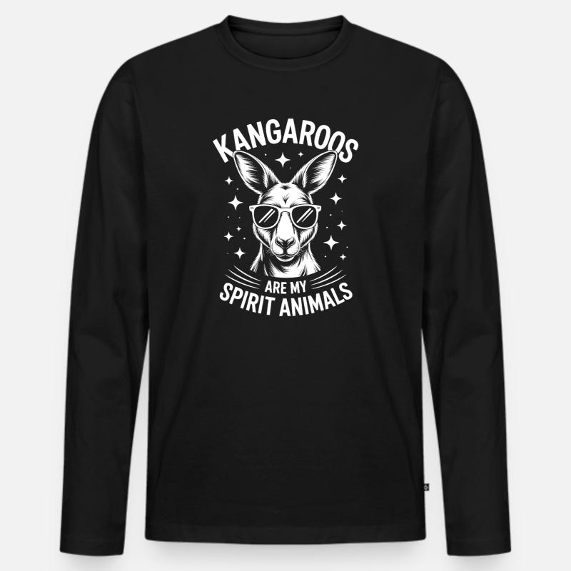 Kangaroo Spruch Kangaroo Lustige Kangaroo Geschenk - Männer Premium Bio Langarmshirt - Schwarz