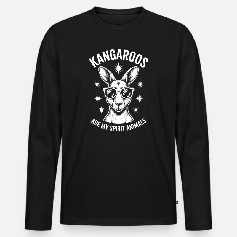 Kangaroo Spruch Kangaroo Lustige Kangaroo Geschenk - Männer Premium Bio Langarmshirt - Schwarz