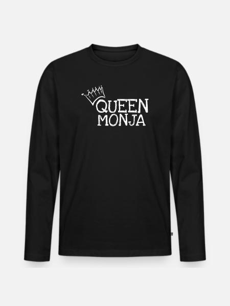 Prénom Monja - T-shirt manches longues Premium bio Homme - noir