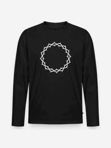 Couronne d’épines - T-shirt manches longues Premium bio Homme - noir