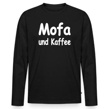 Mobylette - T-shirt manches longues Premium bio Homme - noir - Devant - Nico (187cm)