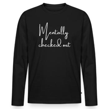 Déconnecté mentalement | Réflexions sur Greysoul - T-shirt manches longues Premium bio Homme - noir - Devant - Nico (187cm)