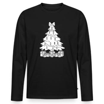 Harmonica Musican Christmas Tree Harmonica - Männer Premium Bio Langarmshirt - Schwarz - Vorne - Nico (187cm)
