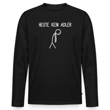 Today no eagle falconry falconer - Men's Premium Organic Long Sleeve Shirt - black - Front - Nico (187cm)