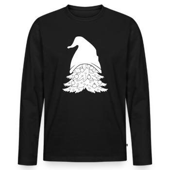 Gnome Costume Hommes Gnome Noël Arbre Gnome - T-shirt manches longues Premium bio Homme - noir - Devant - Nico (187cm)