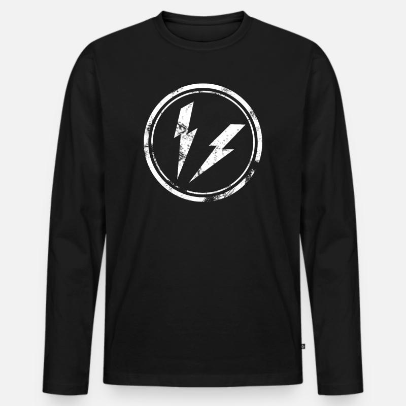 Flash - Männer Premium Bio Langarmshirt - Schwarz