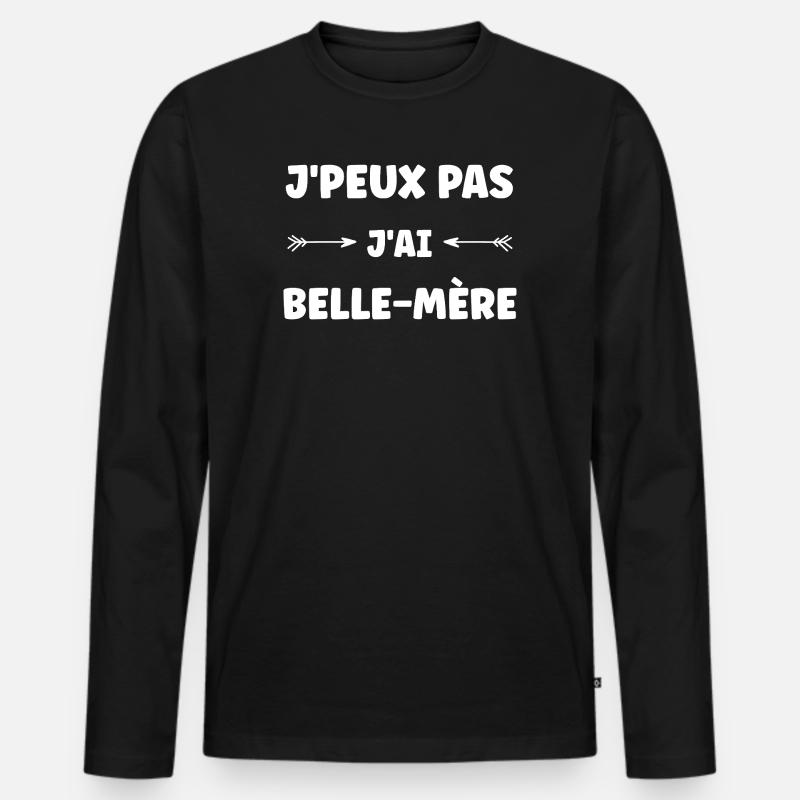 Schwiegermutter - Männer Premium Bio Langarmshirt - Schwarz