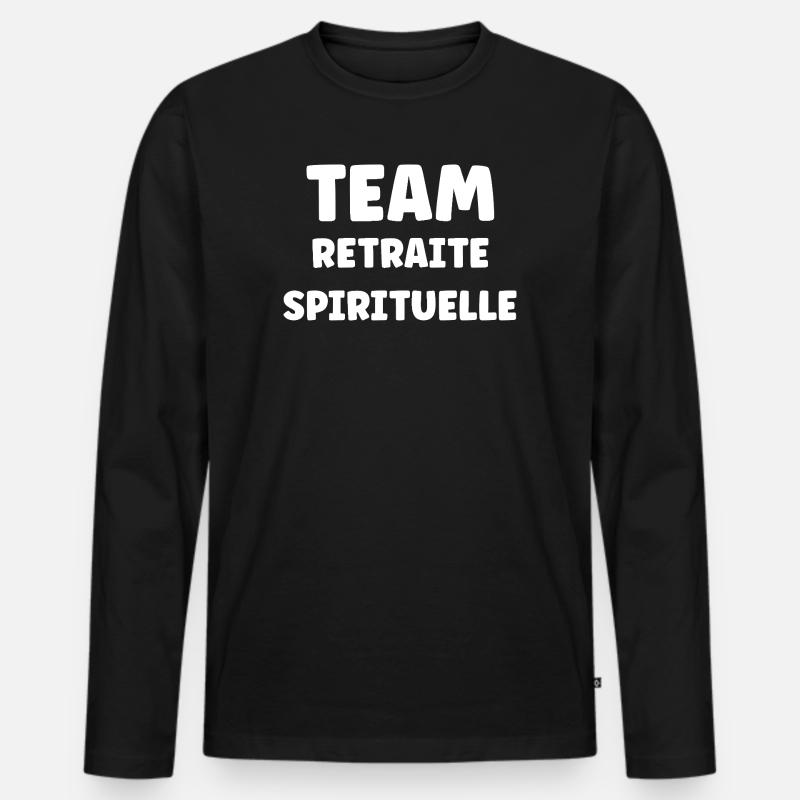 Spirituelle Einkehr - Männer Premium Bio Langarmshirt - Schwarz