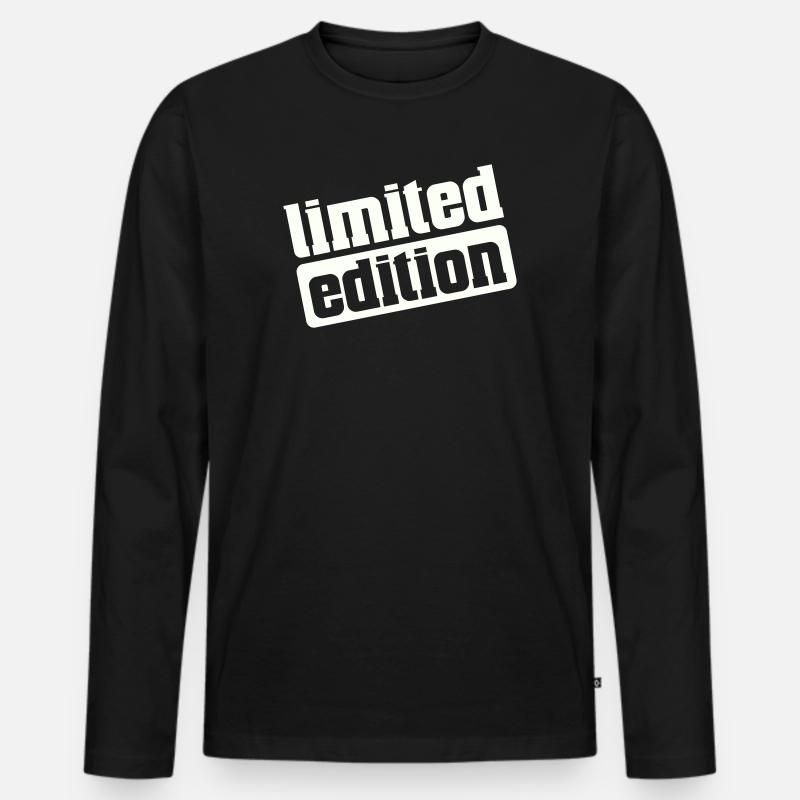 Limited Edition - Männer Premium Bio Langarmshirt - Schwarz