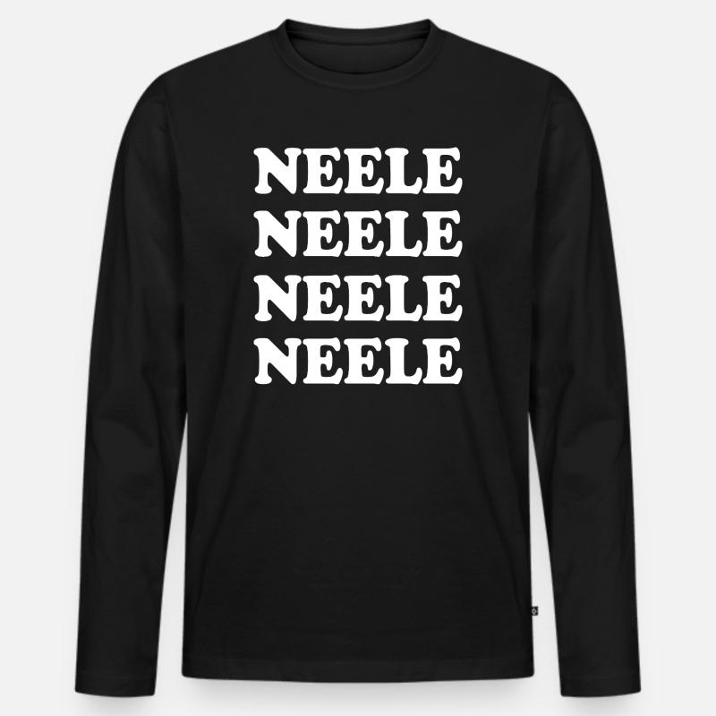 Name Neele - Männer Premium Bio Langarmshirt - Schwarz