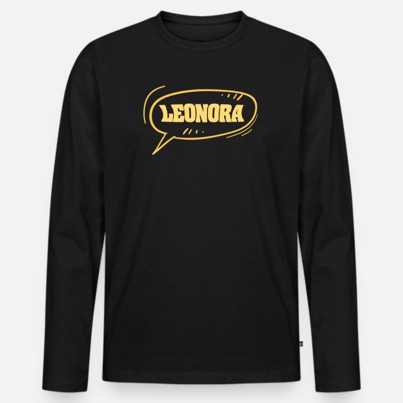Leonora als Vorname - Männer Premium Bio Langarmshirt - Schwarz