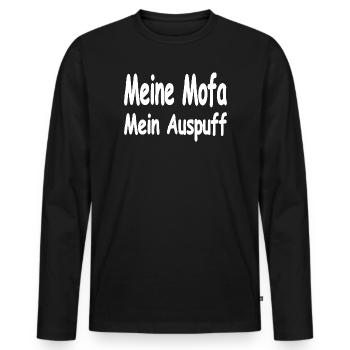 Mobylette - T-shirt manches longues Premium bio Homme - noir - Devant - Nico (187cm)