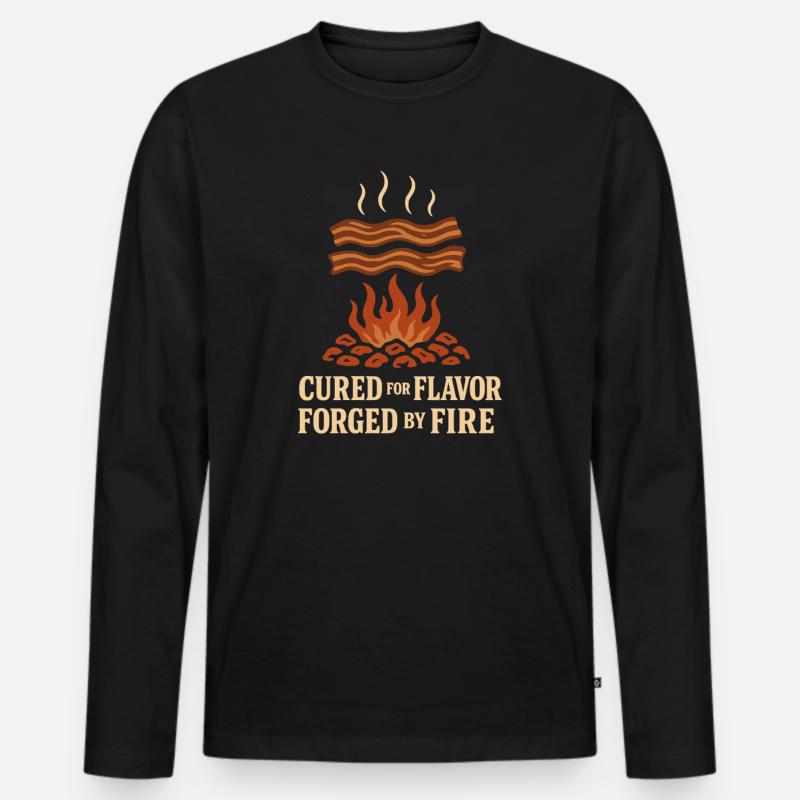Fleischräucherofen Jerky Maker Bbq - Männer Premium Bio Langarmshirt - Schwarz