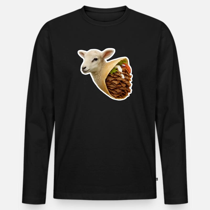 Fleischkonsum | Döner Lamm - Männer Premium Bio Langarmshirt - Schwarz
