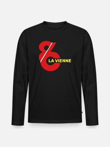 Vienne 86 logo - Men's Premium Organic Long Sleeve Shirt - black