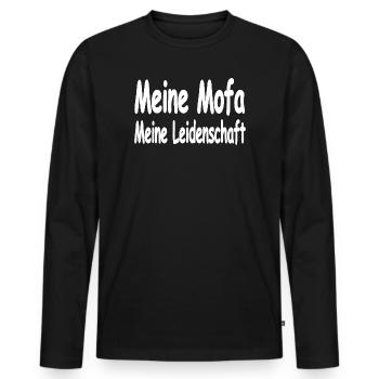 Mobylette - T-shirt manches longues Premium bio Homme - noir - Devant - Nico (187cm)