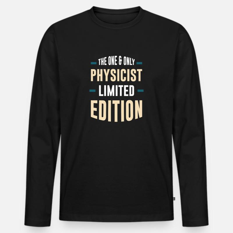 Einziger Physiker Limited Edition - Männer Premium Bio Langarmshirt - Schwarz