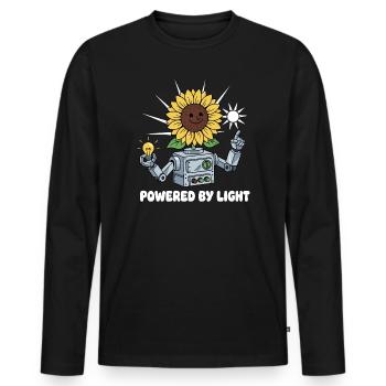 Sunflower Robot Light Ideas - Men's Premium Organic Long Sleeve Shirt - black - Front - Nico (187cm)