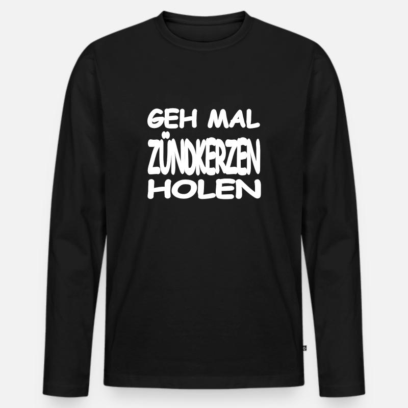 Zündkerzen - Männer Premium Bio Langarmshirt - Schwarz