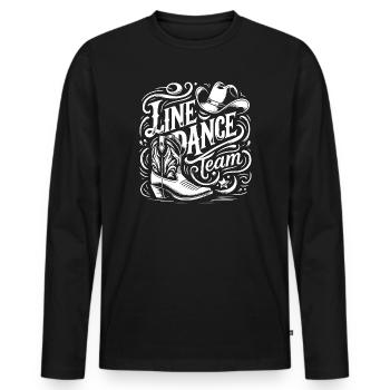 LineDance Team Western Boots - Men's Premium Organic Long Sleeve Shirt - black - Front - Nico (187cm)