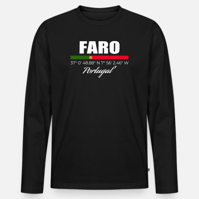 Faro - Männer Premium Bio Langarmshirt - Schwarz