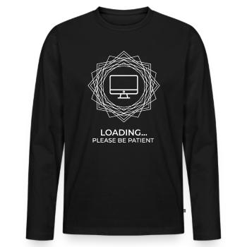 Loading Patience Mandala - Männer Premium Bio Langarmshirt - Schwarz - Vorne - Nico (187cm)