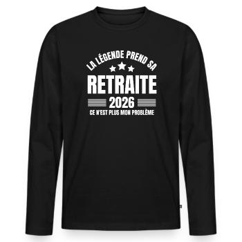 retired, I'm retired, finally the keel - Men's Premium Organic Long Sleeve Shirt - black - Front - Nico (187cm)