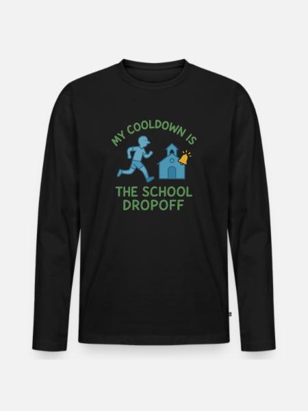 Running Mom, Dad, Jogging Parents - Men's Premium Organic Long Sleeve Shirt - black