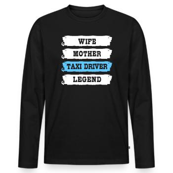 Taxi Driver Taxi - Men's Premium Organic Long Sleeve Shirt - black - Front - Nico (187cm)