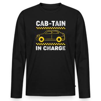 Taxi Driver Taxi - Men's Premium Organic Long Sleeve Shirt - black - Front - Nico (187cm)