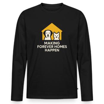 Adoptionstag-haustierrettungs-tierheim - Männer Premium Bio Langarmshirt - Schwarz - Vorne - Nico (187cm)