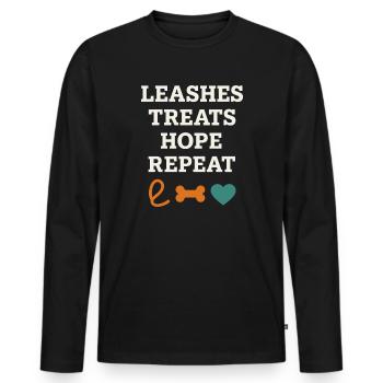 Adoptionstag-haustierrettungs-tierheim - Männer Premium Bio Langarmshirt - Schwarz - Vorne - Nico (187cm)