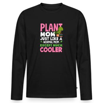 Garden & Plant Lovers Gifts - Men's Premium Organic Long Sleeve Shirt - black - Front - Nico (187cm)