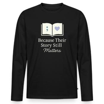 Suicide Loss Remembrance Walk Suicide - Men's Premium Organic Long Sleeve Shirt - black - Front - Nico (187cm)